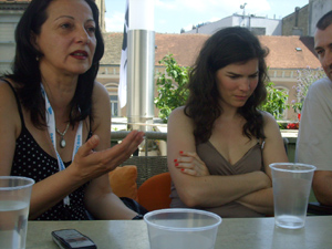 Politika Journalist Lakic with German Film Director Insa Onken